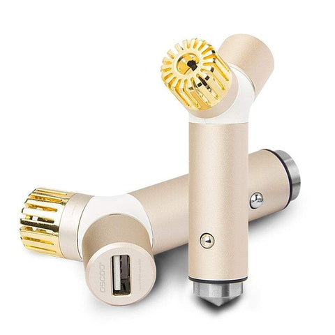 Chargers & Cradles Car Chargers Air Purifier Usb Quick 3.0 2.0 Mobile Phone Fast For Samsung Xiaomi Tablet Safety Hammer Gold