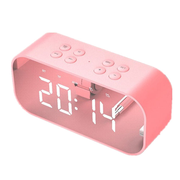 Alarm Clocks & Clock Radios Alarm Clock Radio With Wireless Bluetooth Speaker Fm Night Light Home Bedroom Kitchen Office Kids Pink