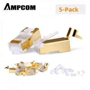 Ethernet Cables (RJ 45/8P8C) Cat7 Shielded 50U Gold Platedrj45 Modular Plug Rj Connector For Ethernet Cable Pcs