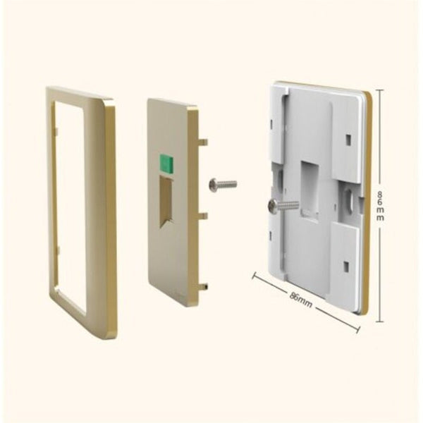 Plugs, Jacks & Wall Plates Faceplate Wallplate Plate Networking Telephone Socket Outlet Mount Panel Rj45 Rj11 Rj12 Port Golden