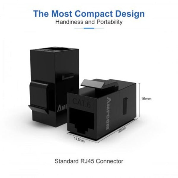 Ethernet Cables (RJ 45/8P8C) Rj45 Coupler Utp Straight Through Keystone Module Adapter For Extender Lan Connector White Cat5e