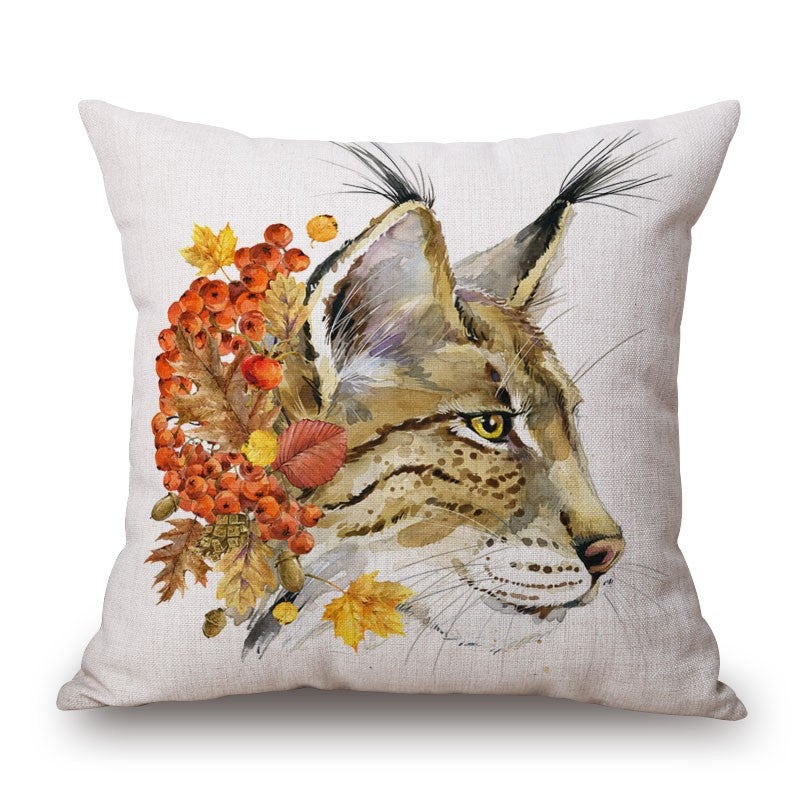 Cushions & Decorative Pillows An Animal Fruits On Cotton Linen Pillow Cover