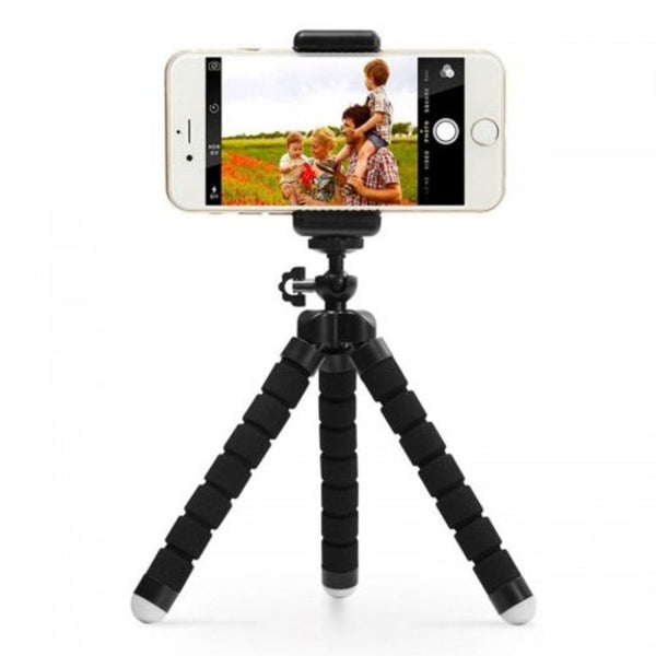 Portable Adjustable Tripod Stand Holder Black