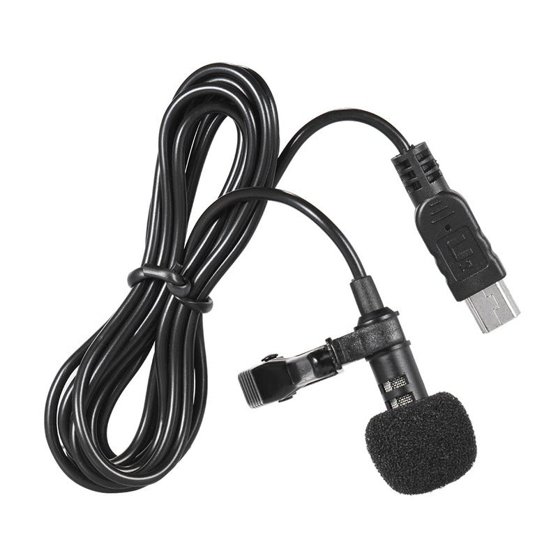 Microphones 150Cm Professional Mini Usb Omni Directional Stereo Mic Microphone With Collar Clip For Gopro Hero 3 4