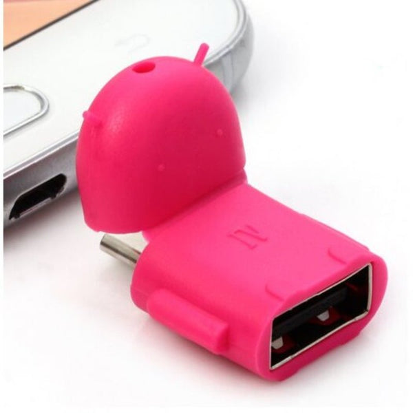 Android Robot Shape Micro Usb Connector Rose