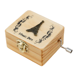 Music Boxes Animal/Tower/Sailboat Design Carved Mini Wooden Music Box Kids Birthday Gift