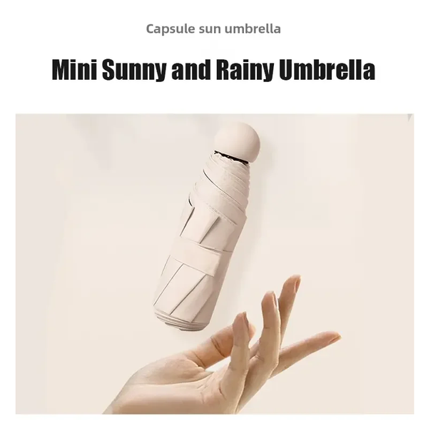 Umbrellas New Anti Uv Enlarged Dual Purpose Sun Umbrella Small Sunscreen Black Rubber Parasol Parag Mini Capsule