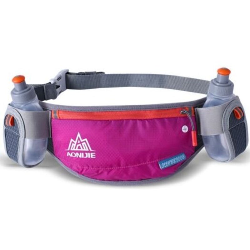 Waist Packs & Bags E882 Marathon Jogging Cycling Running Hydration Belt Waist Bag With 170Ml Water Bottles Rose