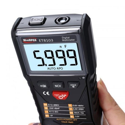 Multimeters Full Intelligent Voltage Resistance Capacitance Digital Multimeter Black