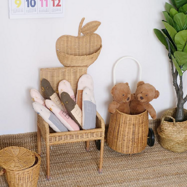 Woven Apple Basket Cute Home Storage