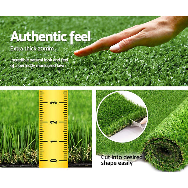 Artificial Grass Primeturf Synthetic Fake 20Sqm Turf Plastic Plant Lawn 20Mm