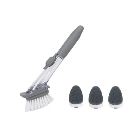 Automatically Add Detergent Kitchen Cleaning Brush To Replace Sponge Grey