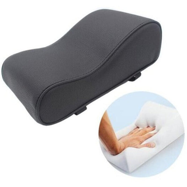 Consoles Pu Leather Car Armrest Pad Memory Foam Universal Armrests Covers With Phone Pocket Beige