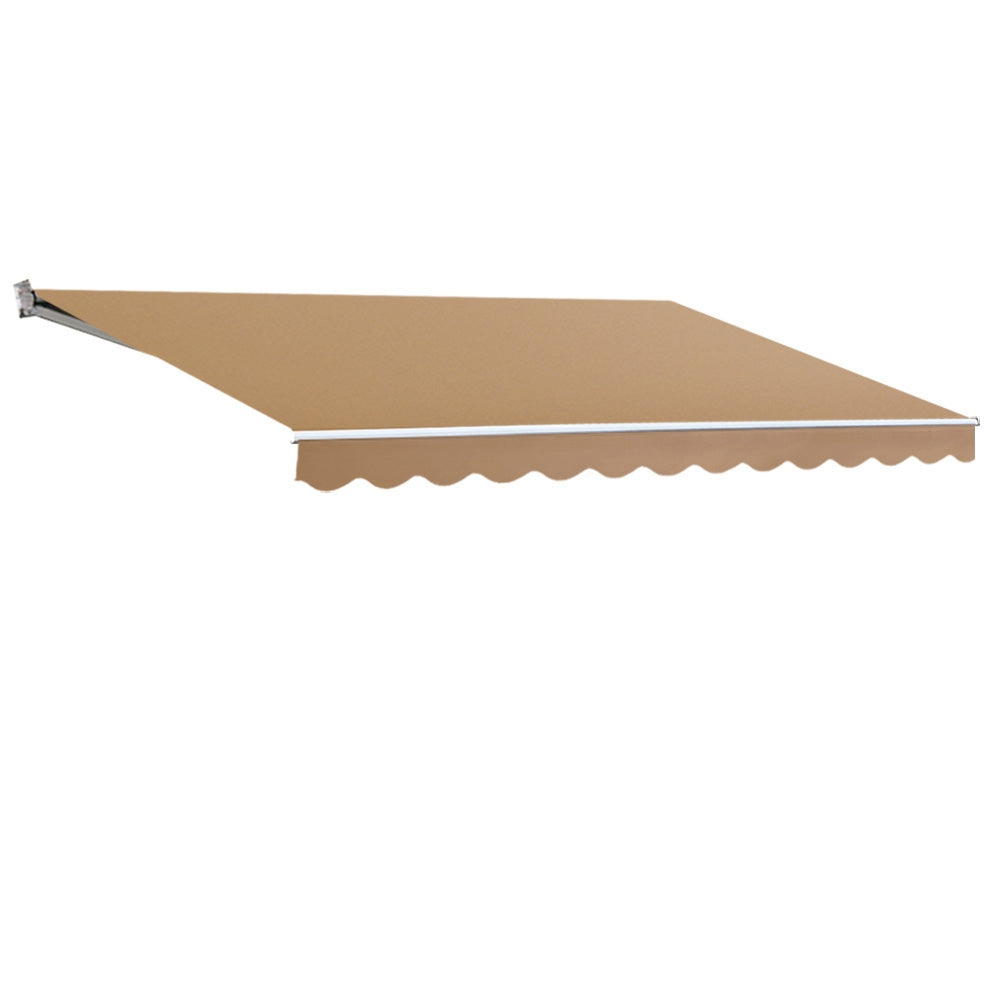 Awning & Canopy Parts Instahut Retractable Folding Arm Awning Manual Sunshade 4Mx3m Beige