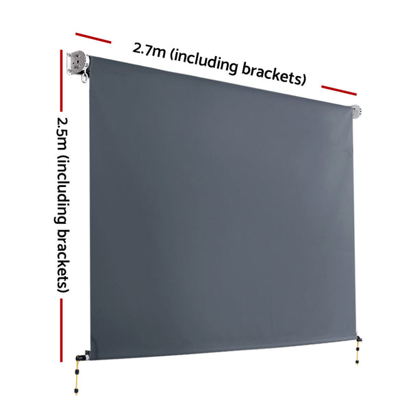 Awning & Canopy Parts Instahut Outdoor Blind Window Roll Down Awning Canopy Privacy Screen 2.7X2.5M