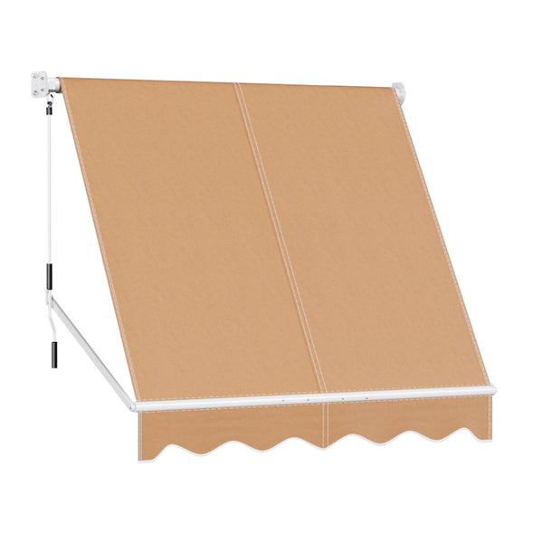 Awning & Canopy Parts Instahut Retractable Fixed Pivot Arm Window Awning Outdoor Blinds 2.1X2.1M Beige