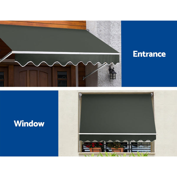 Awning & Canopy Parts Instahut Window Fixed Pivot Arm Awning Outdoor Blinds Retractable Canopy3.1X2.1M