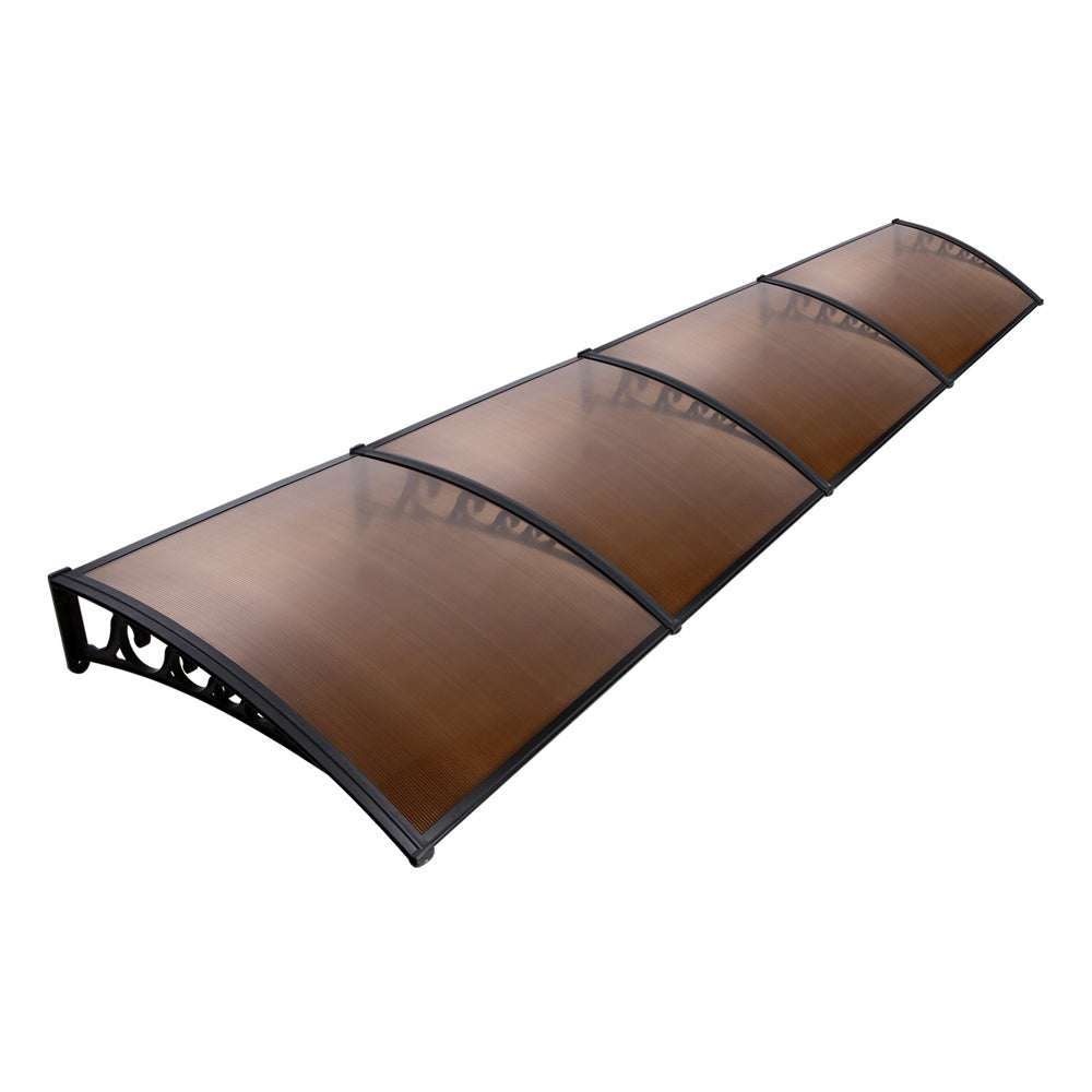 Instahut Window Door Awning Canopy Patio Uv Sun Shield Brown 1Mx4m Diy