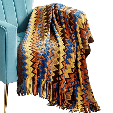 Throws & Afghans Aztec Boho Tassel Fringe Throw Blanket Couch Cover Home Decor