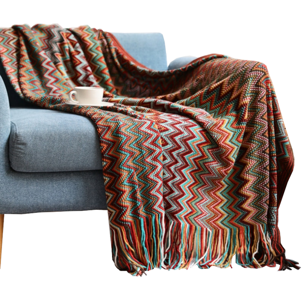 Throws & Afghans Aztec Boho Tassel Fringe Throw Blanket Couch Cover Home Decor