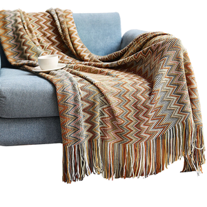 Throws & Afghans Aztec Boho Tassel Fringe Throw Blanket Couch Cover Home Decor