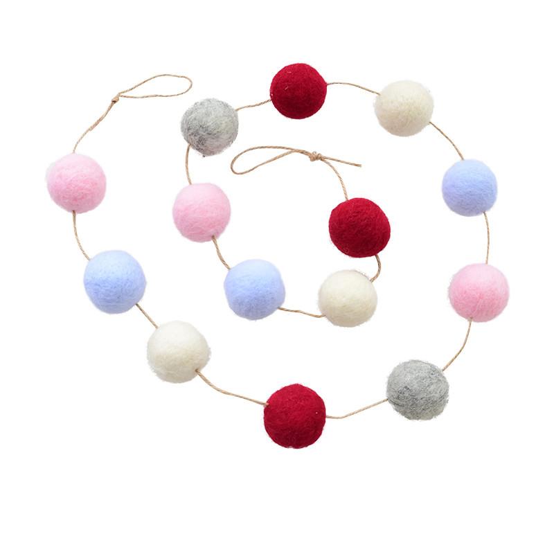 Seasonal Decorations Pom Ball String Garland Wreath Tree Christmas Decorations