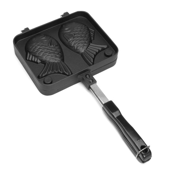 Non Stick Taiyaki Fish Shaped Waffle Frying Pan Maker Home Food Cooking Baking Mold