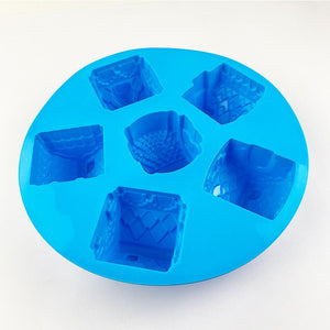 Muffin Pans & Baking Moulds Silicone 3D Christmas Mini Gingerbread House Village Cake Chocolate Baking Mold