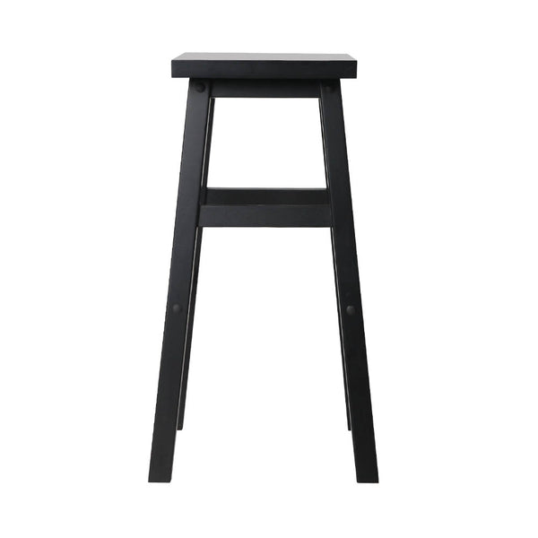 Benches Bar Stools Artiss Set Of 4 Beech Wood Bar Stools Black