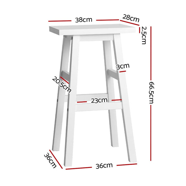 Benches Bar Stools Artiss Set Of 2 Beech Wood Bar Stools White