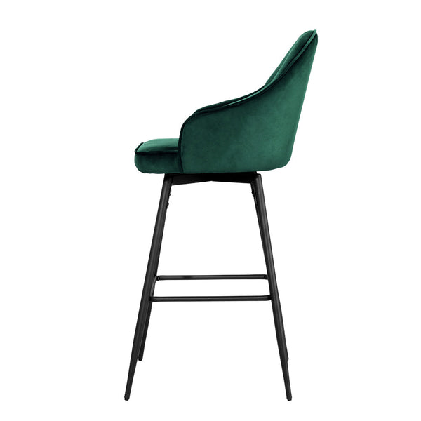 Sheets Artiss Set Of 2 Bar Stools Kitchen Dining Chairs Velvet Barstool Green Mesial