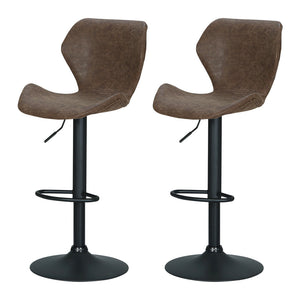 Ceiling Fans Artiss Set Of 2 Bar Stools Kitchen Chairs Metal Barstool Swivel Brown Frawley