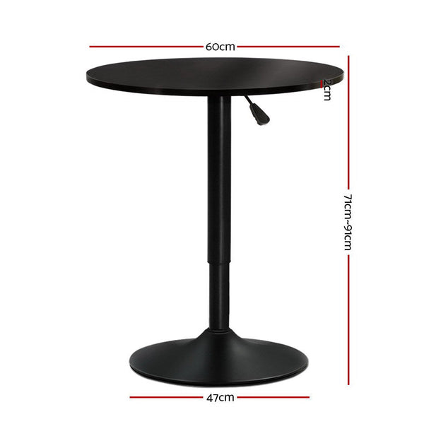 Bar Tables Artiss Bar Table Kitchen Tables Swivel Round Metal Black