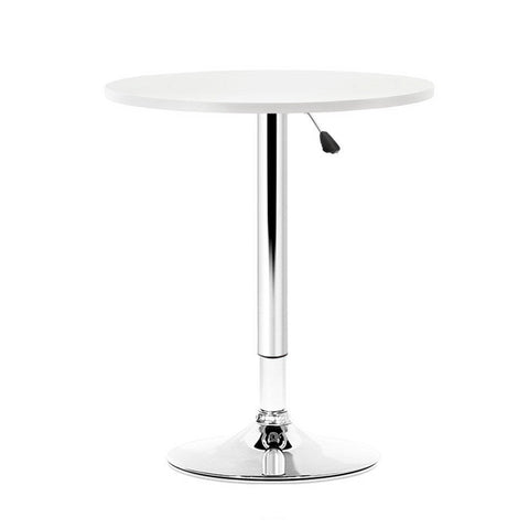 Bar Tables Artiss Bar Table Kitchen Tables Swivel Round Metal White