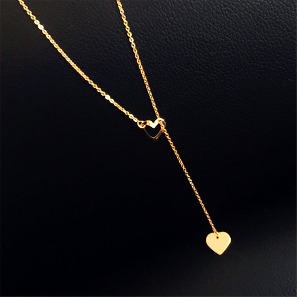 Simple Handmade Copper Love Temperament Pendant Adjustable Fashion Necklace