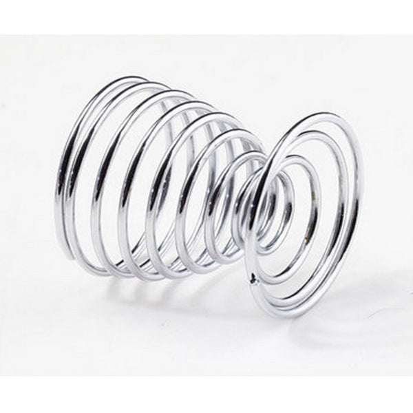 Metal Spiral Spring Wire Tray Egg Cup Storage Holder Stand Kitchen Tools