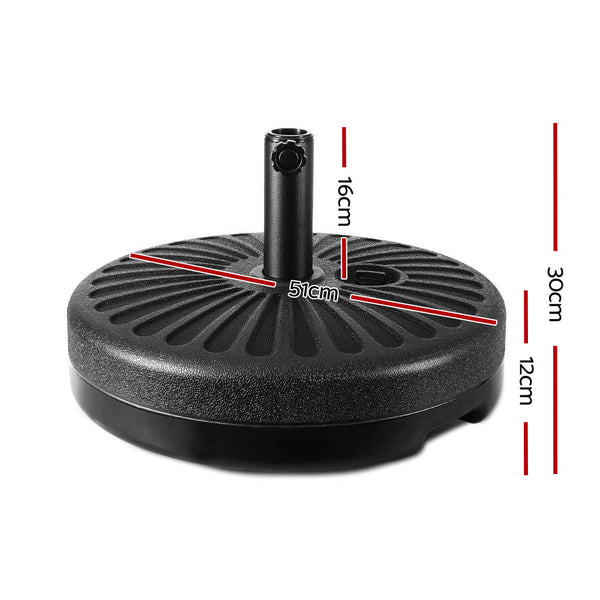 Umbrella Accessories Instahut Outdoor Umbrella Base Stand Pole Pod Sand/Water Patio Cantilever Offset