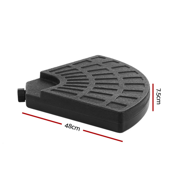 Umbrella Accessories Instahut Outdoor Umbrella Stand 4 X Base Pod Plate Sand/Water Patio Cantilever Fanshaped