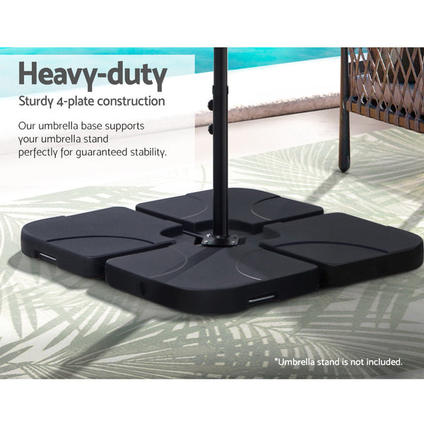 Umbrella Accessories Instahut Outdoor Umbrella Base Stand Sand/Water Pod Cantilever Beach Patio 50Cm