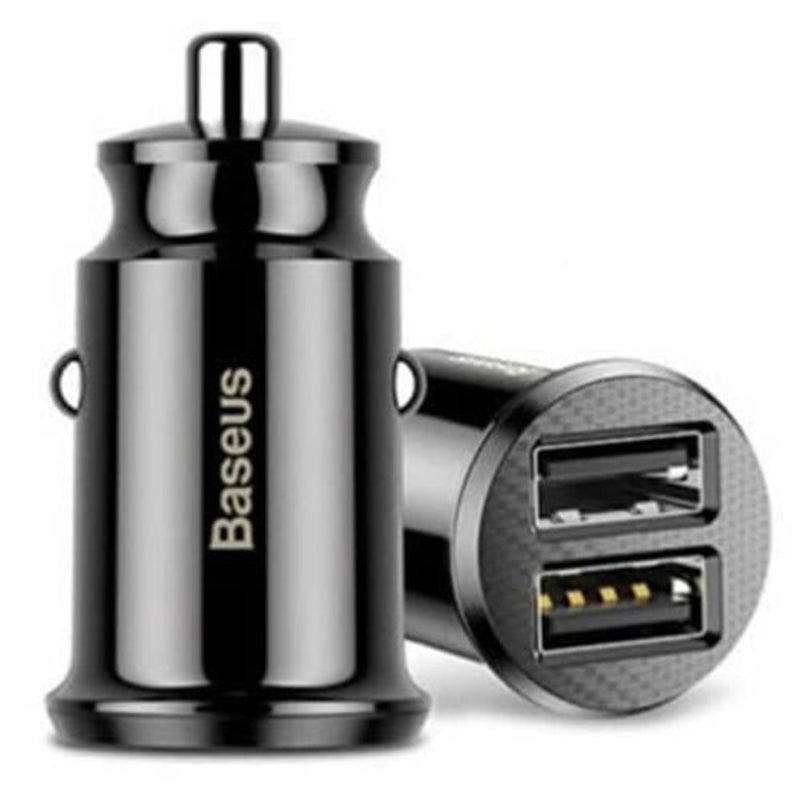 Chargers & Cradles Mini Grains Smart Car Charger 3.1A Dual Usb Fast Black