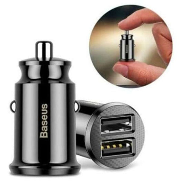 Chargers & Cradles Mini Grains Smart Car Charger 3.1A Dual Usb Fast Black