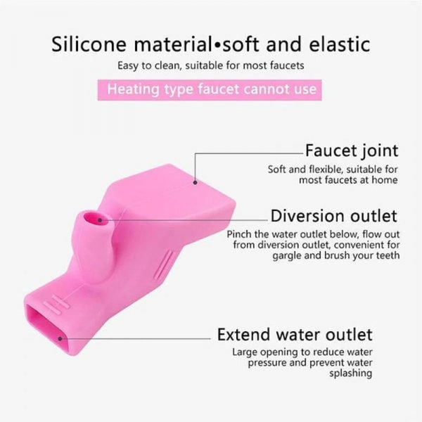 Kitchen Taps Water Tap Extension Swivel Pink High Elastic Sink Kitchen Bathroom Accessories Faucet Extender