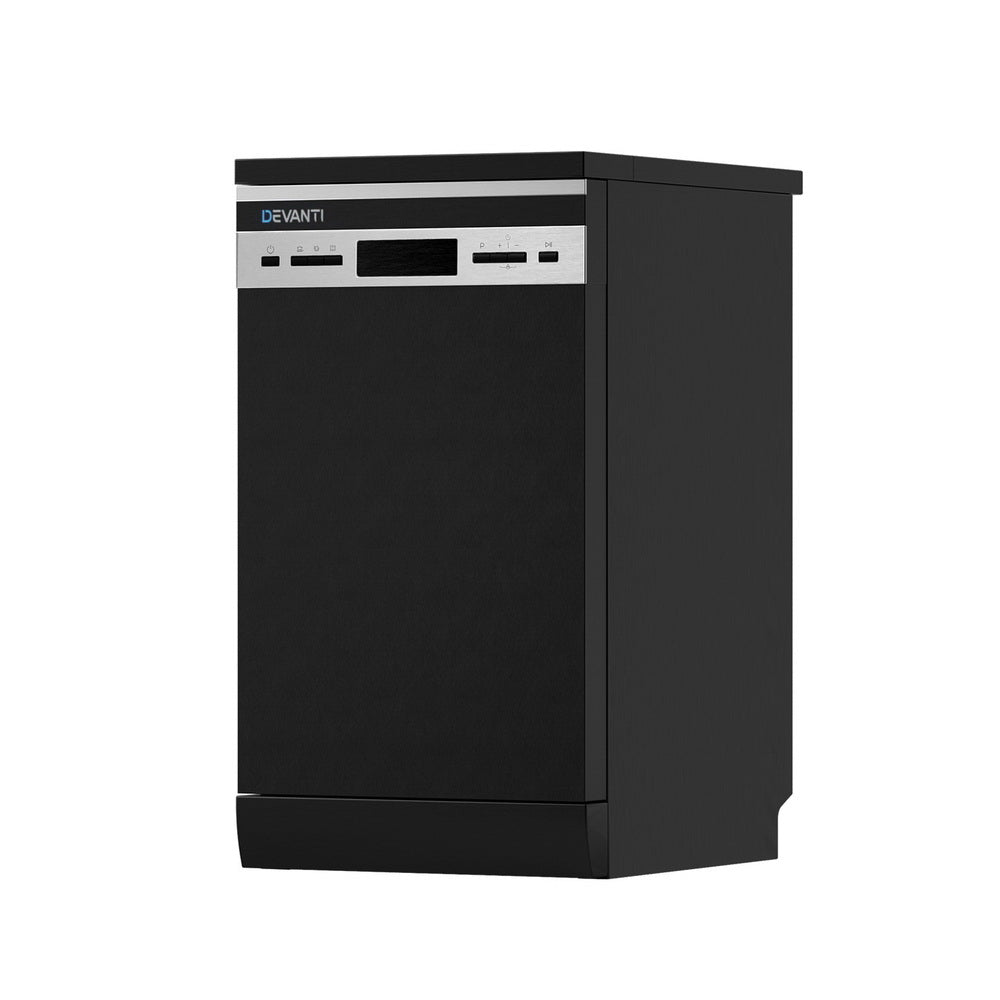 Dishwashers Devanti 10 Place Settings Freestanding Dishwasher Black