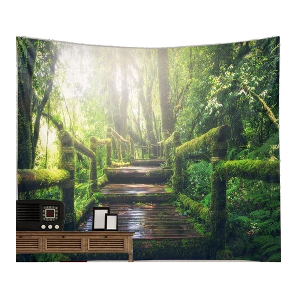 Beautiful Printed Natural Forest Large Wall Tapestry Bohemian Art