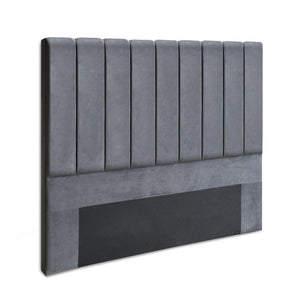 Double Bed Frames Artiss Bed Head Headboard Double Size Bedhead Velvet Frame Base Vela Grey