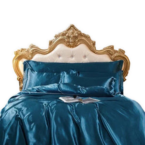 Other Bedding Beddings Blue Au Eu King Size 3 Pc Satin Duvet Cover Set Polyester