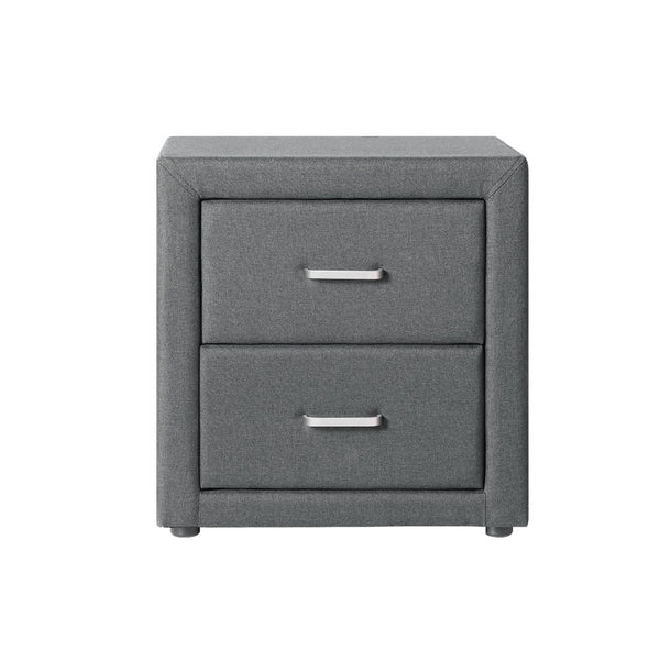 Necklaces & Pendants Artiss Fabric Bedside Table Grey