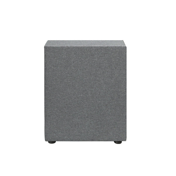 Artiss Fabric Bedside Table - Grey