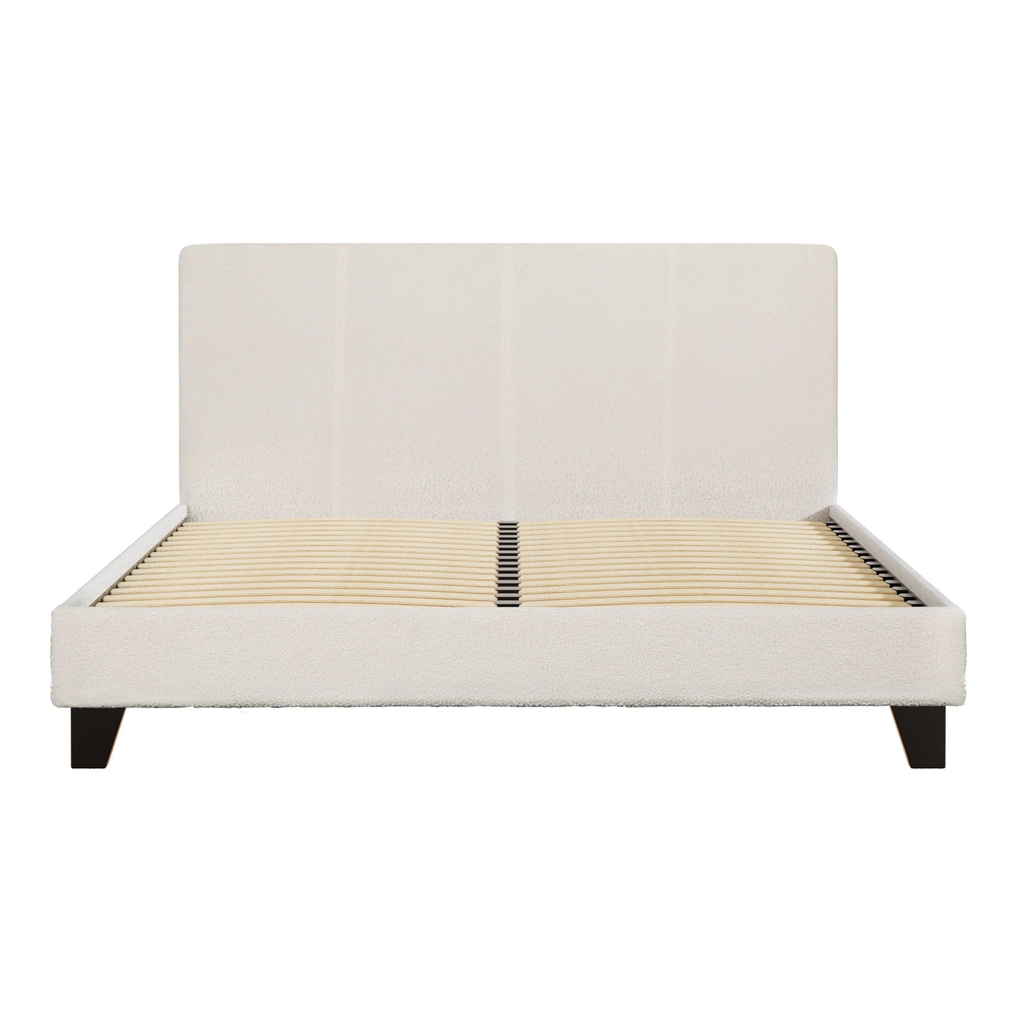 Queen Bed Frames Artiss Bed Frame Queen Size Boucle Fabric Mattress Base Platform Wooden