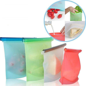 Food Storage Bags Sealed Silicone Food Bag 500Ml Capacity Storage Kitchen Accessories